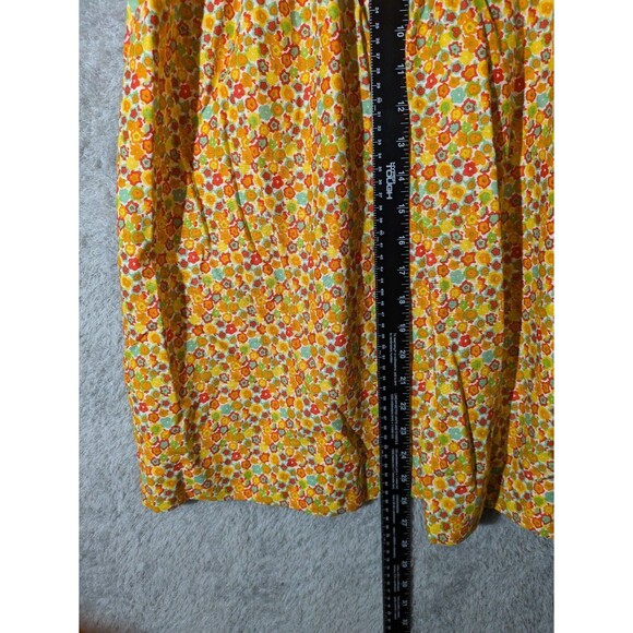 Handmade Sun Dress Size L/XL yellow floral babydoll summer - Picture 5 of 6